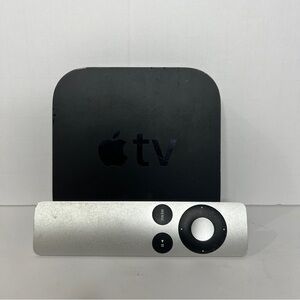 Apple TV 3rd Generation Model A1469 includes remote, power cable and HDMI cable.